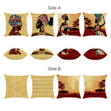 African Women Throw Pillow Covers