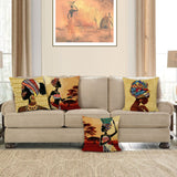 African Women Throw Pillow Covers