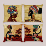 African Women Throw Pillow Covers