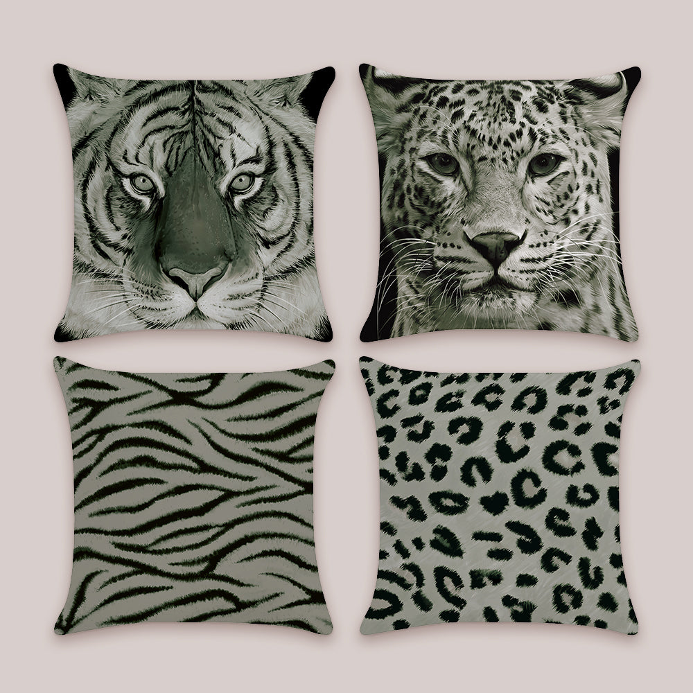 Leopard Tiger Throw Pillow Covers