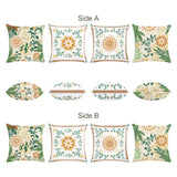 Boho Flower Leaves Throw Pillow Covers