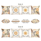 Boho Flower Leaves Throw Pillow Covers