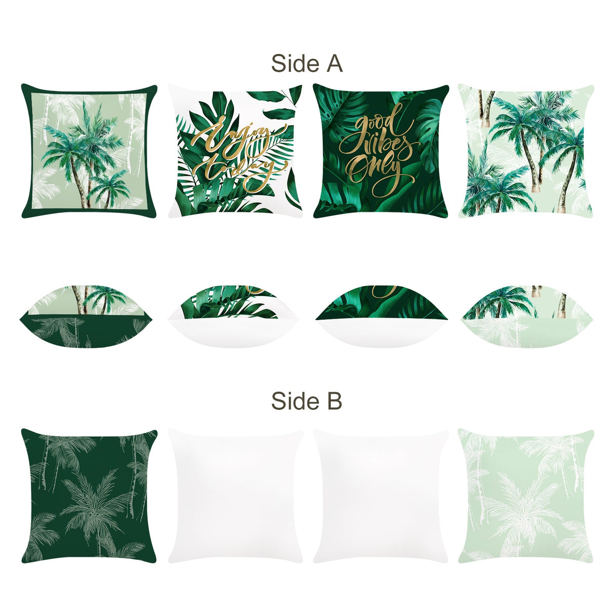 Tropical Leaves Throw Pillow Covers