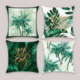 Tropical Leaves Throw Pillow Covers