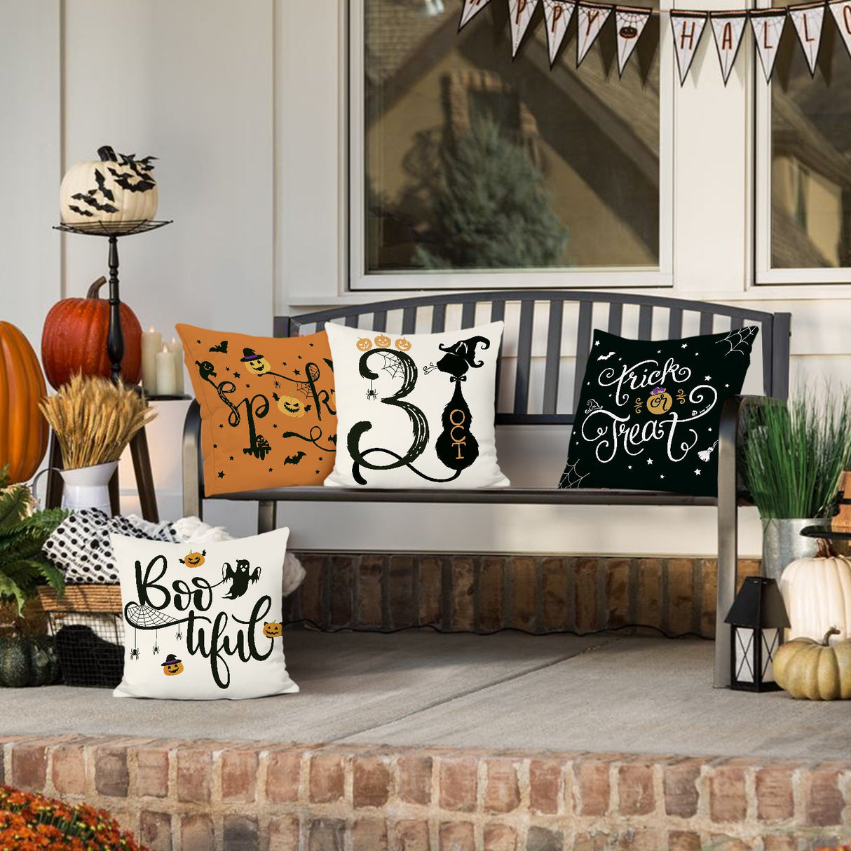 Trick or Treat Throw Pillow Covers