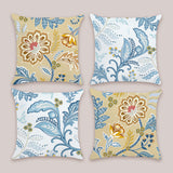 Boho Flower Leaves Throw Pillow Covers