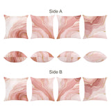 Pink Marble Throw Pillow Covers