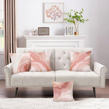 Pink Marble Throw Pillow Covers