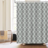 Grey Geometric Shower Curtain