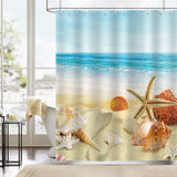 Beach Seashell Shower Curtain