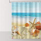 Beach Seashell Shower Curtain