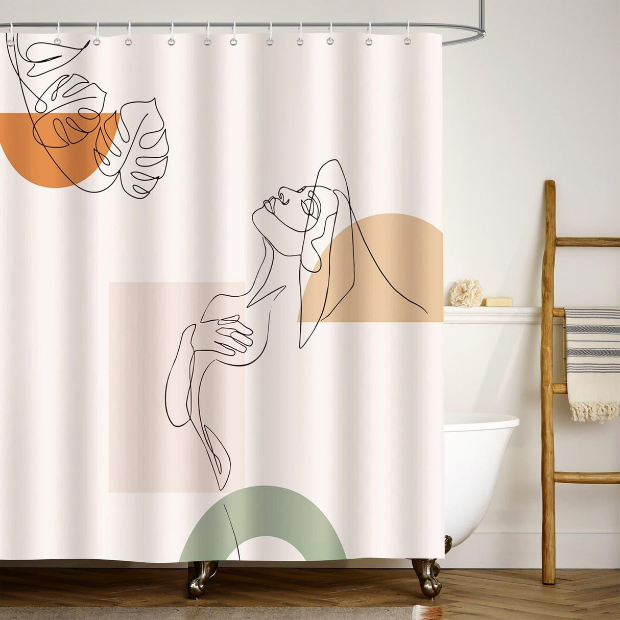 Abstract Woman Shower Curtain