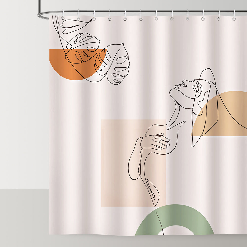 Abstract Woman Shower Curtain