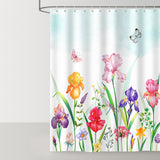 Narcissus Iris Flower Shower Curtain