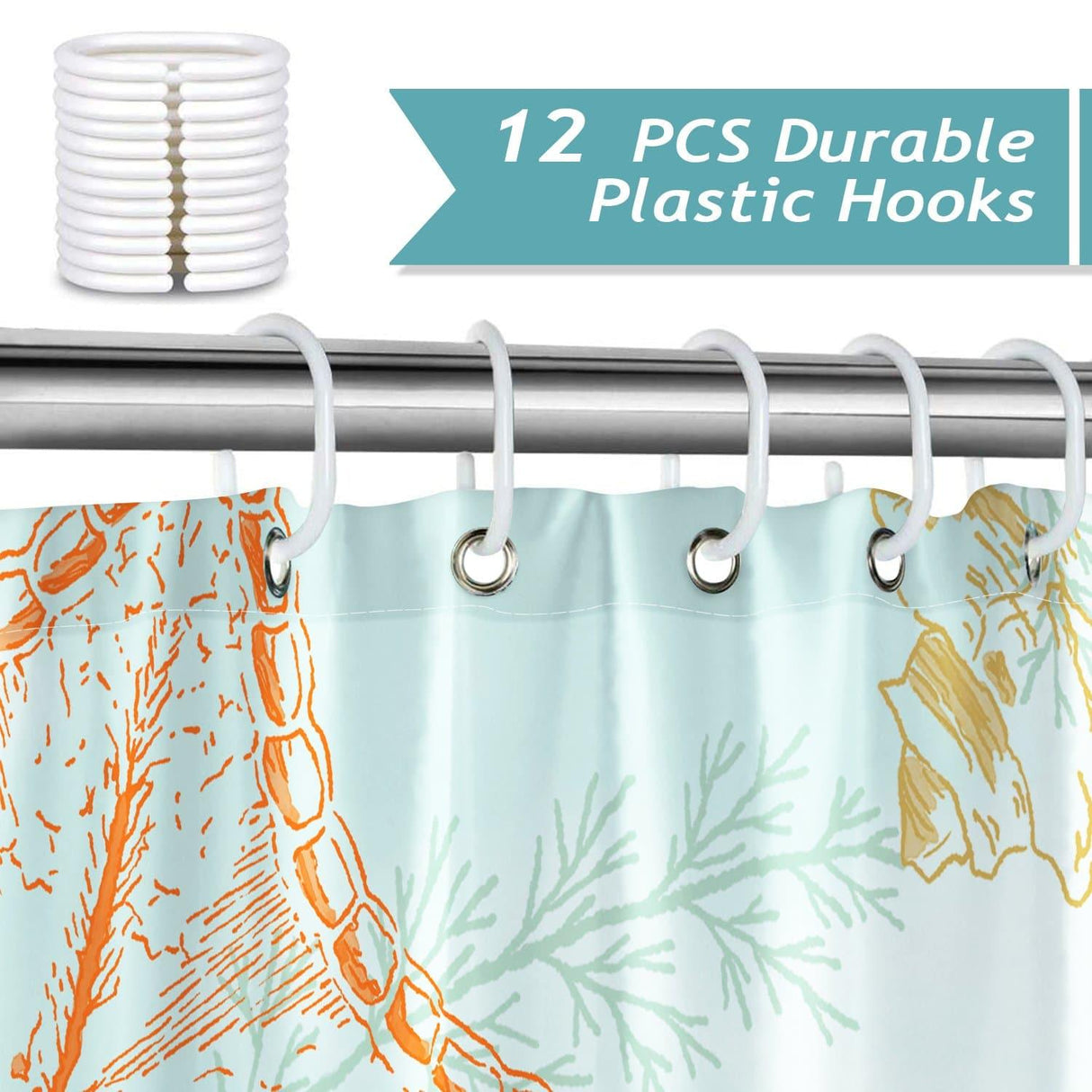 Beach Seahorse Shower Curtain