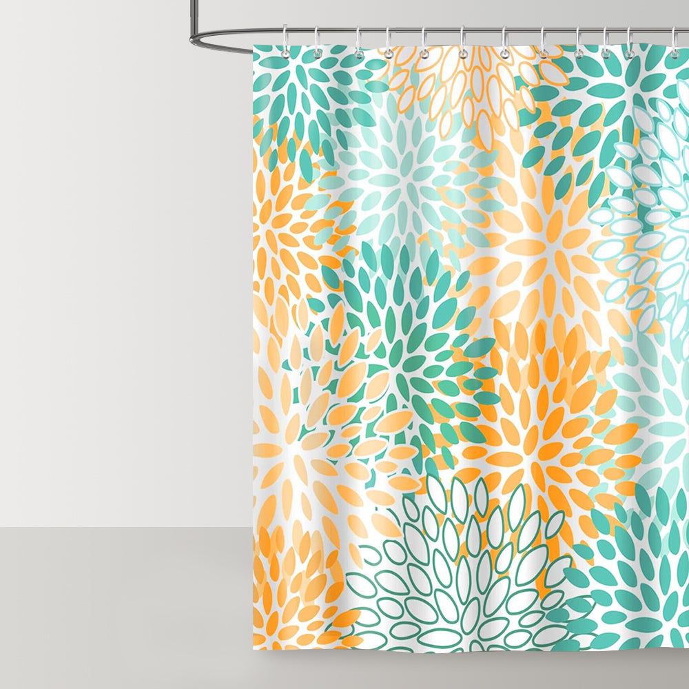 Yellow Dahlia Flowers Shower Curtain