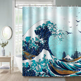 Japanese Kanagawa Shower Curtain