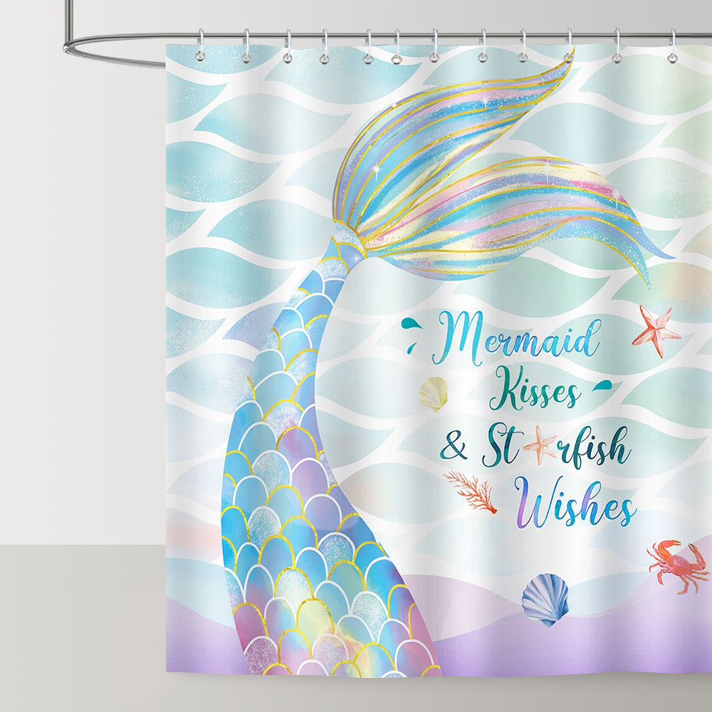 Mermaid Tail Ocean Shower Curtain