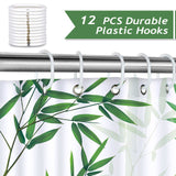 Green Bamboo Leaves Shower Curtain