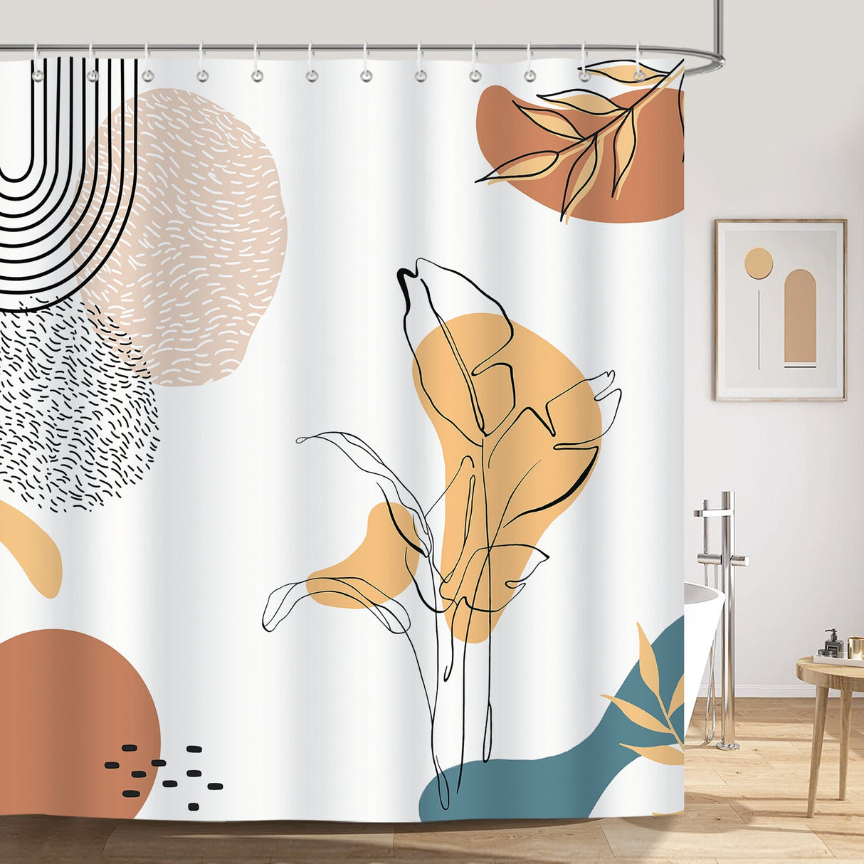 Boho Modern Abstract Shower Curtain