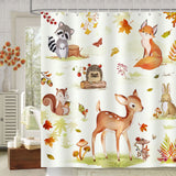 Fall Forest Animals Shower Curtain