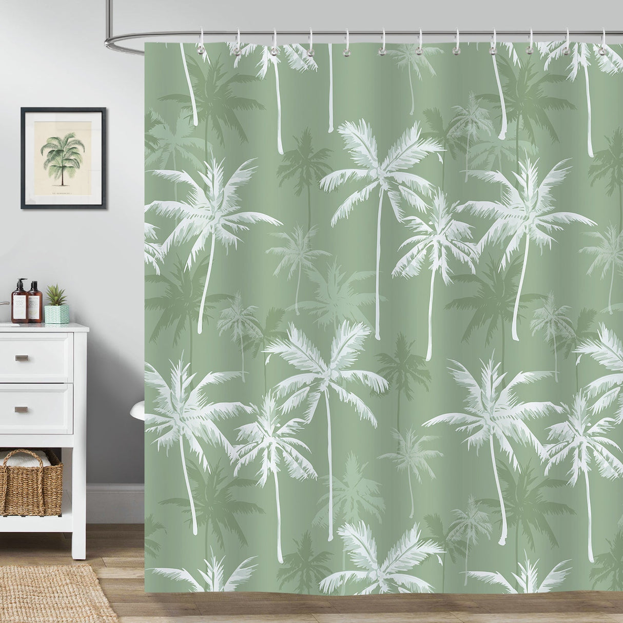 Tropical Coconut Shower Curtain