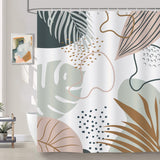 Abstract Boho Leaf Shower Curtain