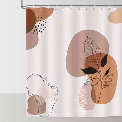 Abstract Boho Leaf Shower Curtain