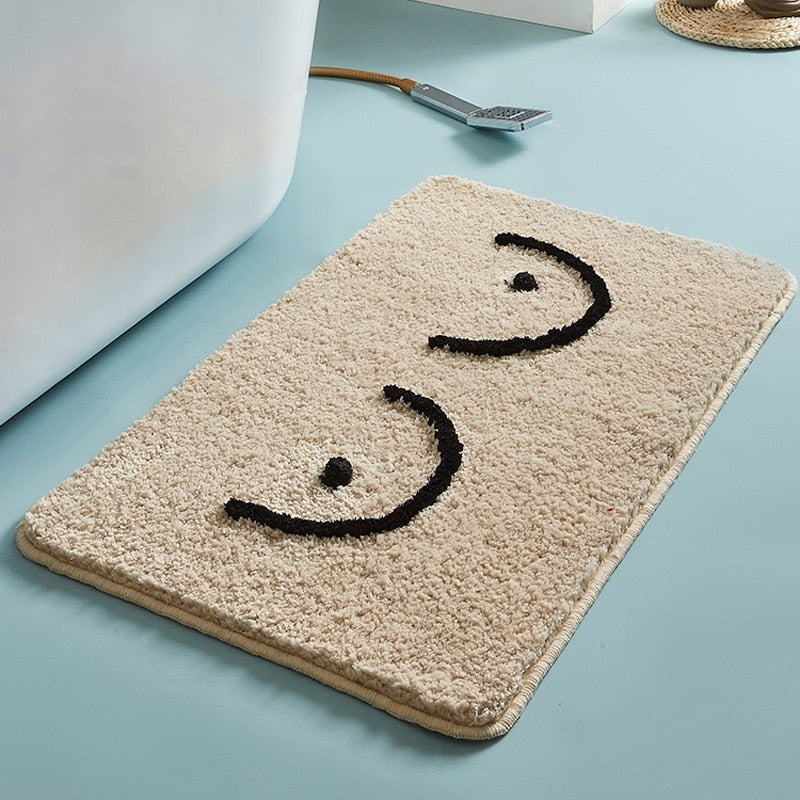 Funny Bathroom Boobs Floor Mat
