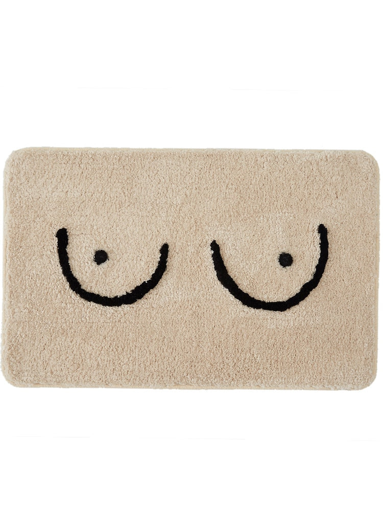 Funny Bathroom Boobs Floor Mat