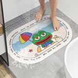 Beach Frog PVC Bathroom Mat