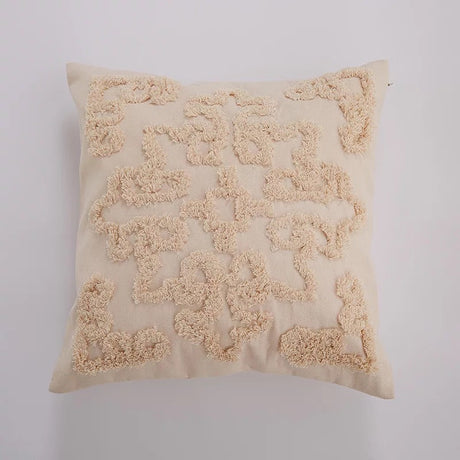 Beige Cushion Cover  Vintage Floral Moroccan Style Pillow Cover 45x45cm Home decoration Zip Open