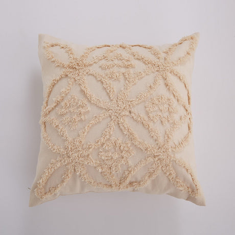 Beige Cushion Cover  Vintage Floral Moroccan Style Pillow Cover 45x45cm Home decoration Zip Open