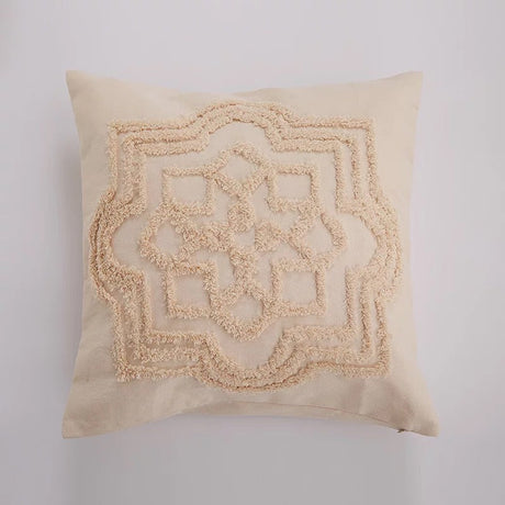Beige Cushion Cover  Vintage Floral Moroccan Style Pillow Cover 45x45cm Home decoration Zip Open