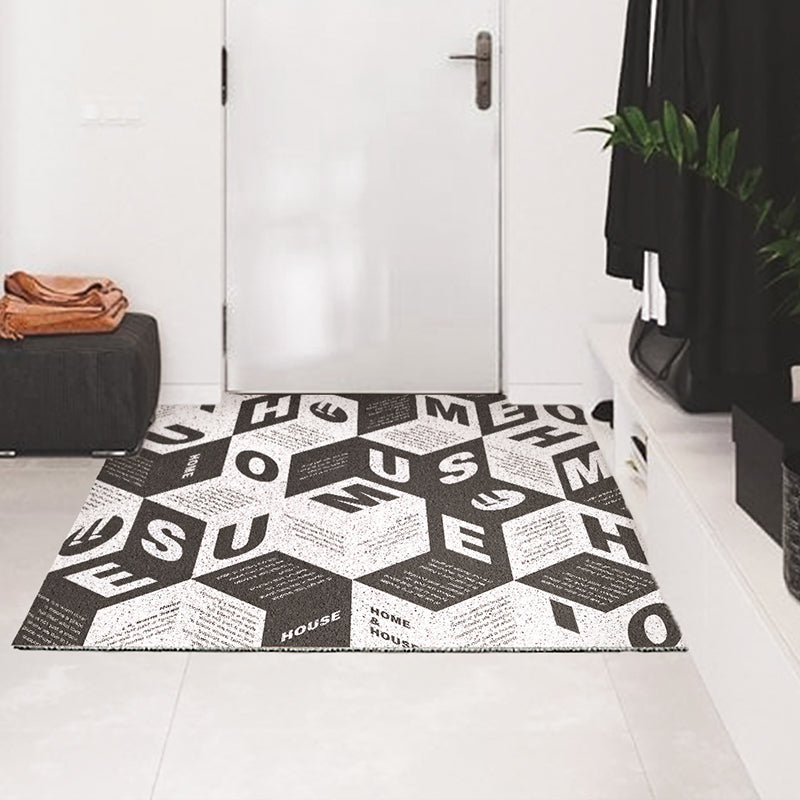 Black and White Home Entrance Door Mat