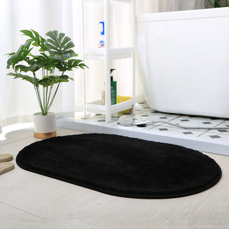 Feblilac Semicircle Solid Brown Tufted Bath Mat, Multiple Sized Soft Plush Water-Absorbent,  Anti Slip Toilet Mat, Soft Thick Bathroom Carpet, Pure Bathroom Mats, Simple Best Bath Rugs, Hot Shower Mat Non Slip, Toilet Rug