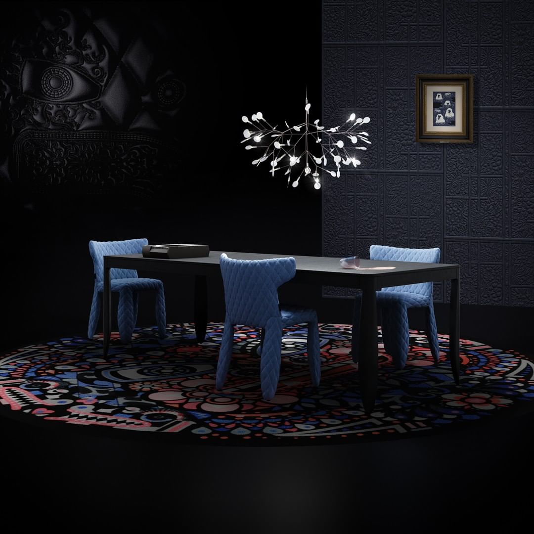 Black Heracleum Chandelier