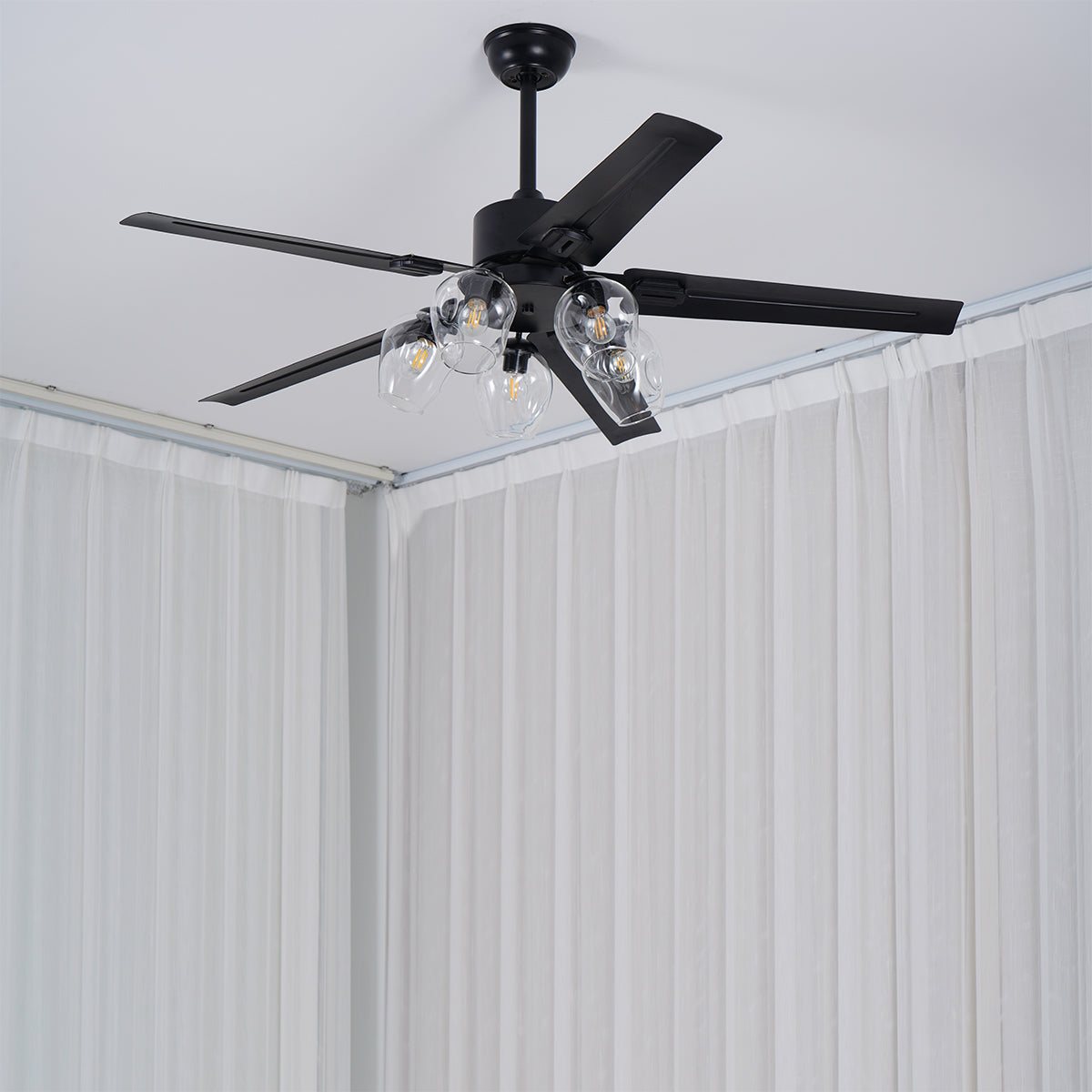Glass Ball Ceiling Fan light