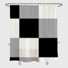 Feblilac Black and White Checkboard Small Pattern Shower Curtain with Hooks, Geometric Bathroom Curtains with Ring, Unique Bathroom décor, Boho Shower Curtain, Customized Bathroom Curtains, Extra Long Shower Curtain