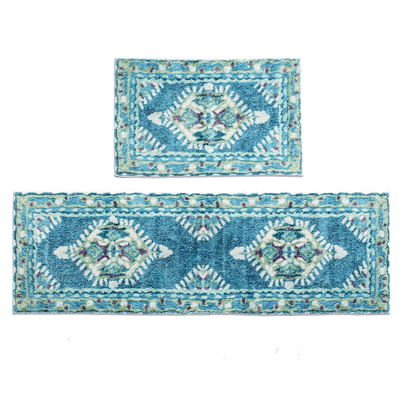 Blue Geometric Creative Bath Mat