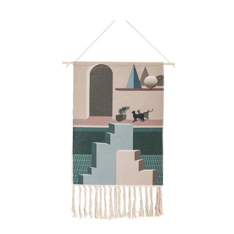 Boho Hanging Tapestry Fabric Home Decoration Accessories Watt-hour Meter Box Cover Dormitory Hotel Wall Hanging Blanket Decor