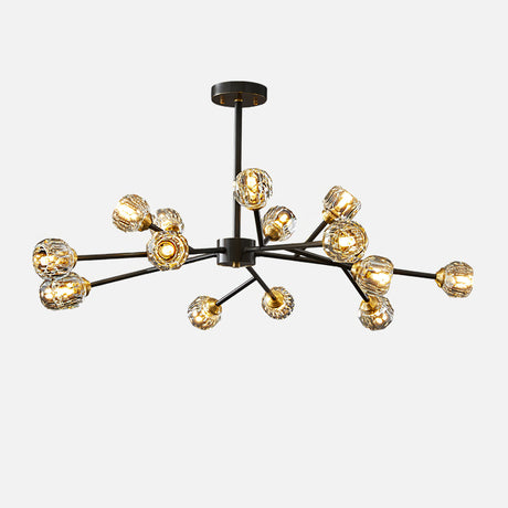 Crystal Ball Round Cluster Chandelier