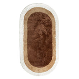 Brown Oval Runner Bedroom Mat