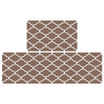 Feblilac Grey/Red/Blue/Brown Water Wave Geometric Pattern PVC Leather Kitchen Mat