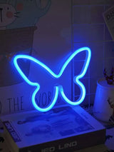 Butterfly Shaped Blue Color Neon Light