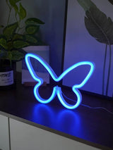 Butterfly Shaped Blue Color Neon Light