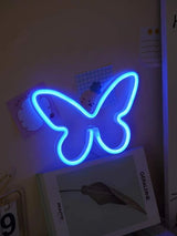 Butterfly Shaped Blue Color Neon Light