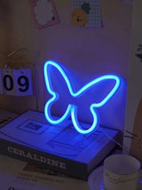 Butterfly Shaped Blue Color Neon Light