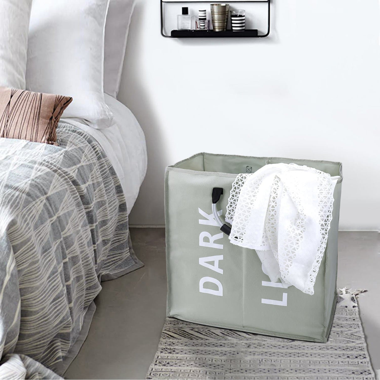 Grey Collapsible Laundry Basket