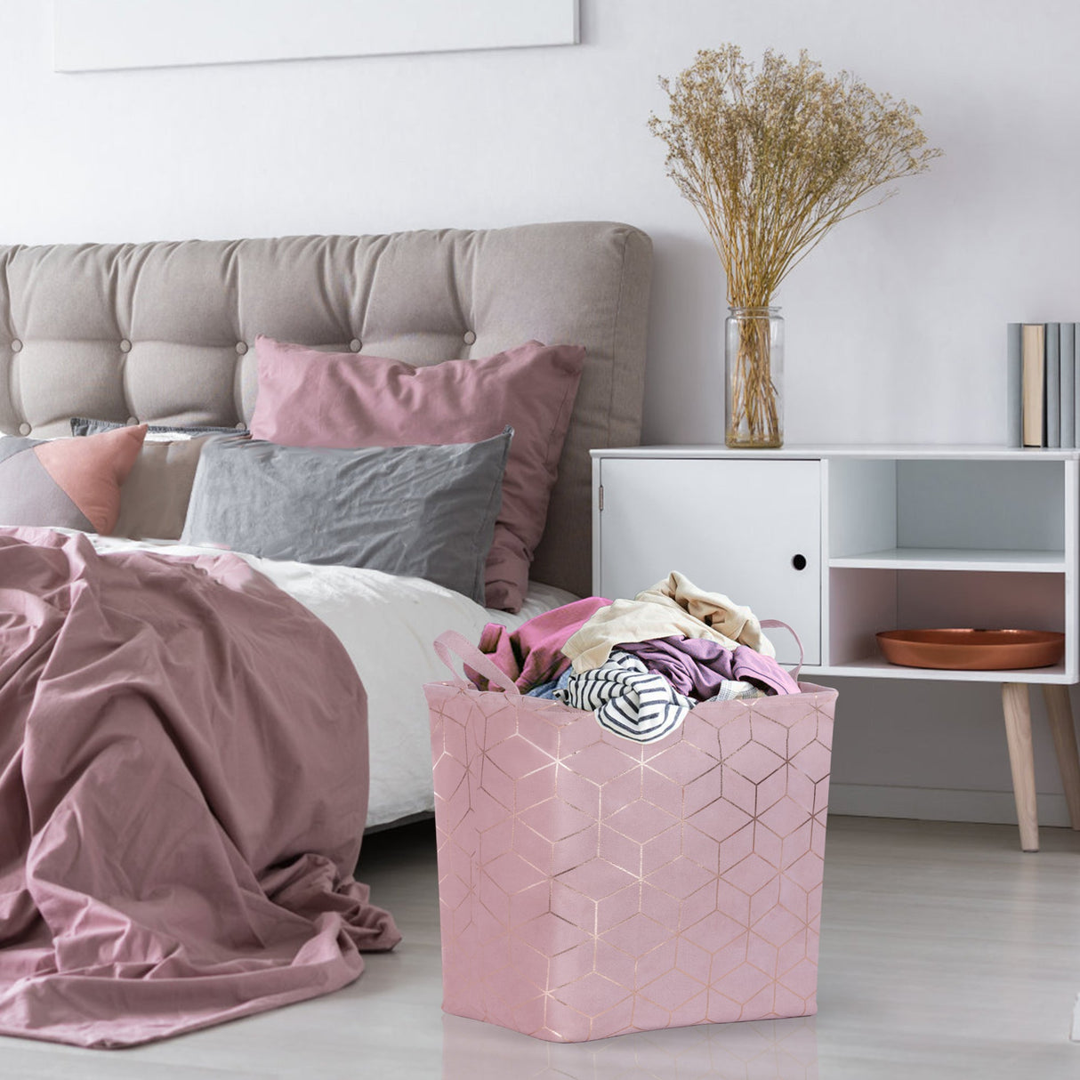 Bronzing Pink Laundry Basket